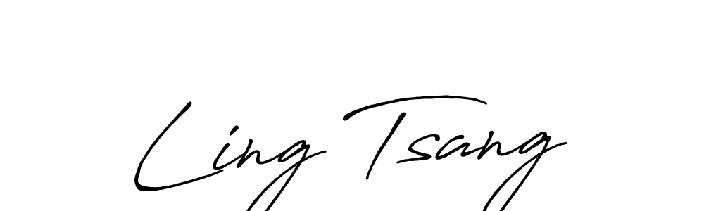 Make a beautiful signature design for name Ling Tsang. With this signature (Antro_Vectra_Bolder) style, you can create a handwritten signature for free. Ling Tsang signature style 7 images and pictures png