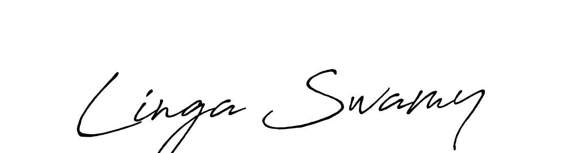 Design your own signature with our free online signature maker. With this signature software, you can create a handwritten (Antro_Vectra_Bolder) signature for name Linga Swamy. Linga Swamy signature style 7 images and pictures png