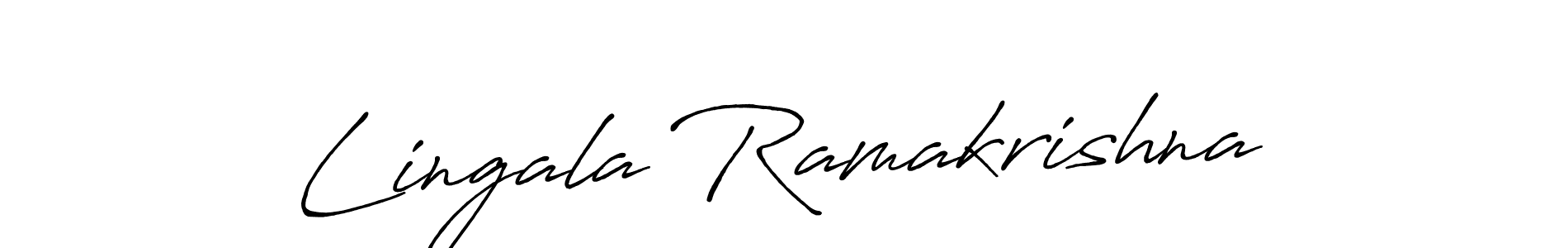 Use a signature maker to create a handwritten signature online. With this signature software, you can design (Antro_Vectra_Bolder) your own signature for name Lingala Ramakrishna. Lingala Ramakrishna signature style 7 images and pictures png