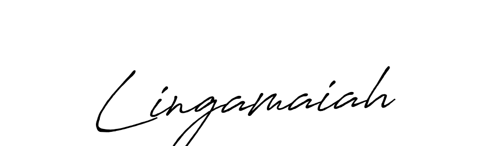 Make a beautiful signature design for name Lingamaiah. With this signature (Antro_Vectra_Bolder) style, you can create a handwritten signature for free. Lingamaiah signature style 7 images and pictures png