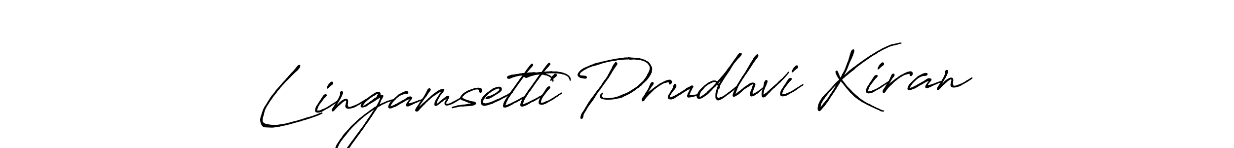 Design your own signature with our free online signature maker. With this signature software, you can create a handwritten (Antro_Vectra_Bolder) signature for name Lingamsetti Prudhvi Kiran. Lingamsetti Prudhvi Kiran signature style 7 images and pictures png