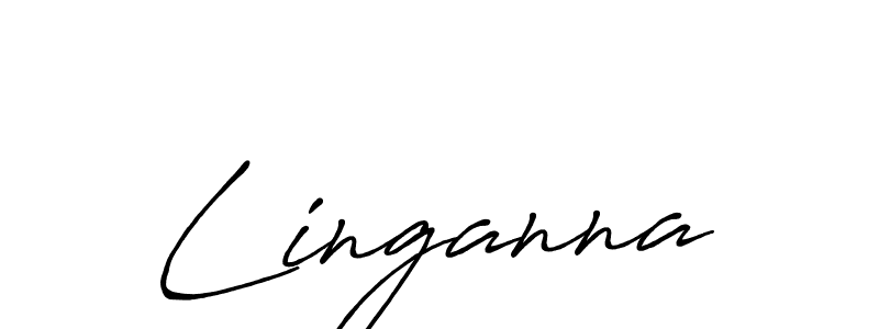 Linganna stylish signature style. Best Handwritten Sign (Antro_Vectra_Bolder) for my name. Handwritten Signature Collection Ideas for my name Linganna. Linganna signature style 7 images and pictures png