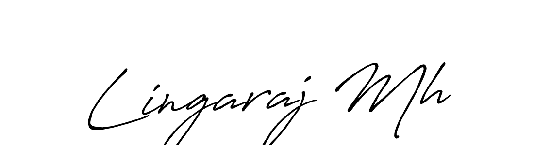 How to make Lingaraj Mh name signature. Use Antro_Vectra_Bolder style for creating short signs online. This is the latest handwritten sign. Lingaraj Mh signature style 7 images and pictures png