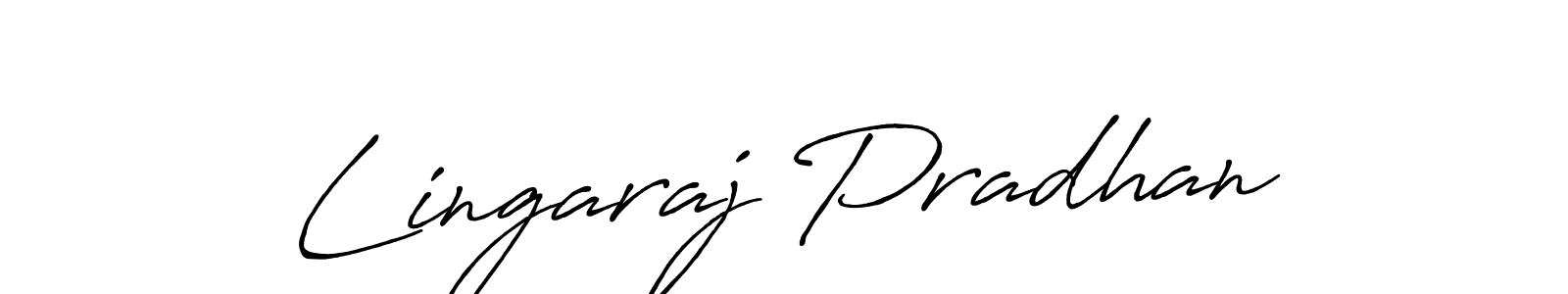 How to make Lingaraj Pradhan name signature. Use Antro_Vectra_Bolder style for creating short signs online. This is the latest handwritten sign. Lingaraj Pradhan signature style 7 images and pictures png