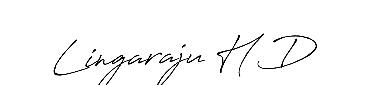 How to make Lingaraju H D signature? Antro_Vectra_Bolder is a professional autograph style. Create handwritten signature for Lingaraju H D name. Lingaraju H D signature style 7 images and pictures png