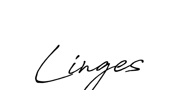 You should practise on your own different ways (Antro_Vectra_Bolder) to write your name (Linges) in signature. don't let someone else do it for you. Linges signature style 7 images and pictures png