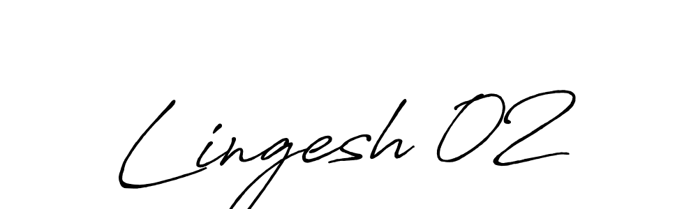 Lingesh 02 stylish signature style. Best Handwritten Sign (Antro_Vectra_Bolder) for my name. Handwritten Signature Collection Ideas for my name Lingesh 02. Lingesh 02 signature style 7 images and pictures png