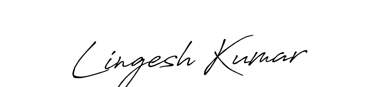 Design your own signature with our free online signature maker. With this signature software, you can create a handwritten (Antro_Vectra_Bolder) signature for name Lingesh Kumar. Lingesh Kumar signature style 7 images and pictures png