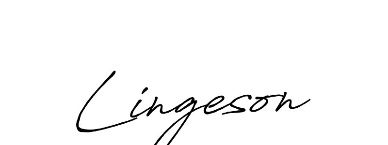 How to make Lingeson signature? Antro_Vectra_Bolder is a professional autograph style. Create handwritten signature for Lingeson name. Lingeson signature style 7 images and pictures png