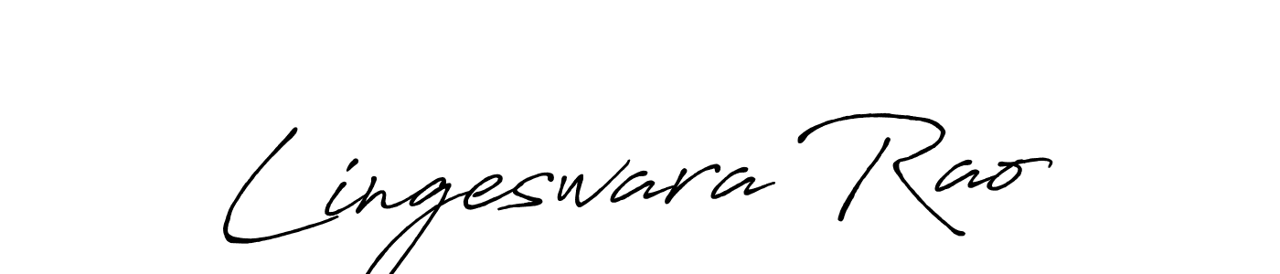 How to make Lingeswara Rao name signature. Use Antro_Vectra_Bolder style for creating short signs online. This is the latest handwritten sign. Lingeswara Rao signature style 7 images and pictures png