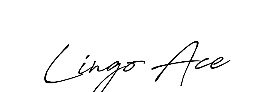 Also You can easily find your signature by using the search form. We will create Lingo Ace name handwritten signature images for you free of cost using Antro_Vectra_Bolder sign style. Lingo Ace signature style 7 images and pictures png
