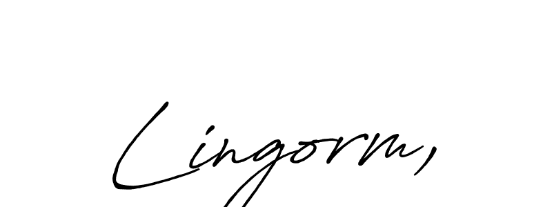 Make a beautiful signature design for name Lingorm,. With this signature (Antro_Vectra_Bolder) style, you can create a handwritten signature for free. Lingorm, signature style 7 images and pictures png