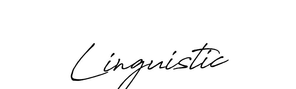 Design your own signature with our free online signature maker. With this signature software, you can create a handwritten (Antro_Vectra_Bolder) signature for name Linguistic. Linguistic signature style 7 images and pictures png