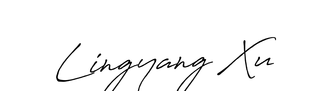 Make a beautiful signature design for name Lingyang Xu. With this signature (Antro_Vectra_Bolder) style, you can create a handwritten signature for free. Lingyang Xu signature style 7 images and pictures png