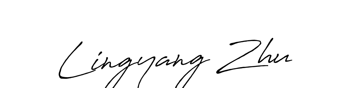 Design your own signature with our free online signature maker. With this signature software, you can create a handwritten (Antro_Vectra_Bolder) signature for name Lingyang Zhu. Lingyang Zhu signature style 7 images and pictures png