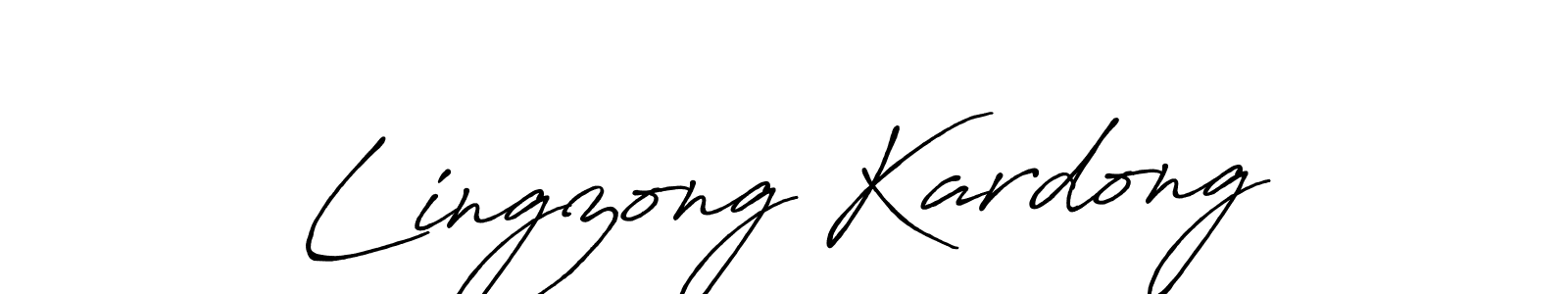 Make a beautiful signature design for name Lingzong Kardong. With this signature (Antro_Vectra_Bolder) style, you can create a handwritten signature for free. Lingzong Kardong signature style 7 images and pictures png