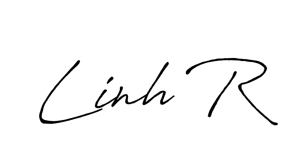 Linh R stylish signature style. Best Handwritten Sign (Antro_Vectra_Bolder) for my name. Handwritten Signature Collection Ideas for my name Linh R. Linh R signature style 7 images and pictures png