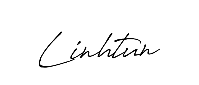 How to make Linhtun signature? Antro_Vectra_Bolder is a professional autograph style. Create handwritten signature for Linhtun name. Linhtun signature style 7 images and pictures png