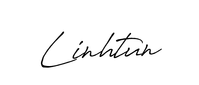 How to make Linhtun signature? Antro_Vectra_Bolder is a professional autograph style. Create handwritten signature for Linhtun name. Linhtun signature style 7 images and pictures png