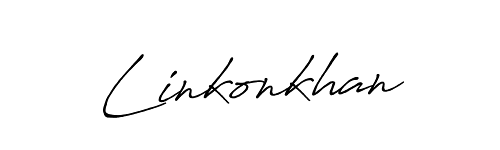 How to make Linkonkhan signature? Antro_Vectra_Bolder is a professional autograph style. Create handwritten signature for Linkonkhan name. Linkonkhan signature style 7 images and pictures png