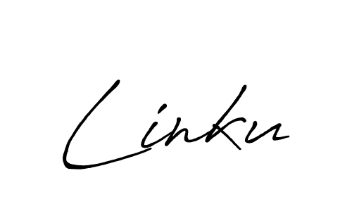 How to make Linku name signature. Use Antro_Vectra_Bolder style for creating short signs online. This is the latest handwritten sign. Linku signature style 7 images and pictures png