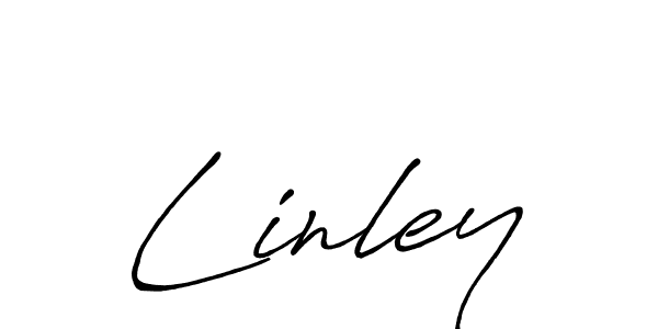 Use a signature maker to create a handwritten signature online. With this signature software, you can design (Antro_Vectra_Bolder) your own signature for name Linley. Linley signature style 7 images and pictures png