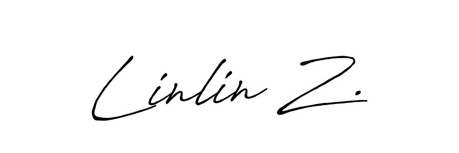 Design your own signature with our free online signature maker. With this signature software, you can create a handwritten (Antro_Vectra_Bolder) signature for name Linlin Z.. Linlin Z. signature style 7 images and pictures png