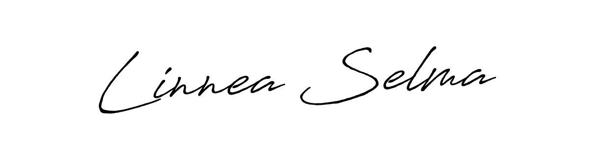 The best way (Antro_Vectra_Bolder) to make a short signature is to pick only two or three words in your name. The name Linnea Selma include a total of six letters. For converting this name. Linnea Selma signature style 7 images and pictures png