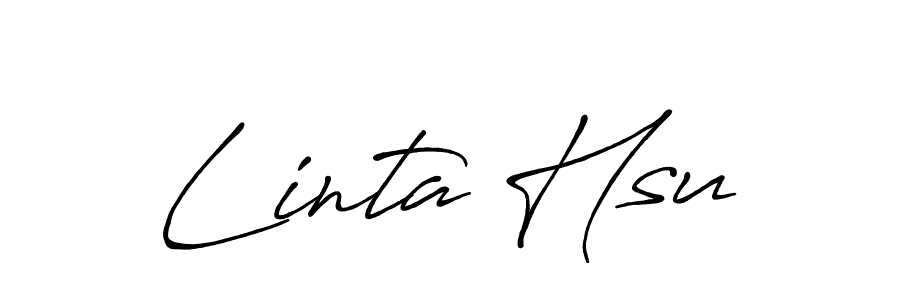Use a signature maker to create a handwritten signature online. With this signature software, you can design (Antro_Vectra_Bolder) your own signature for name Linta Hsu. Linta Hsu signature style 7 images and pictures png