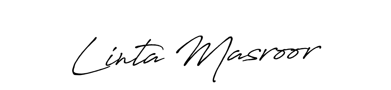 How to Draw Linta Masroor signature style? Antro_Vectra_Bolder is a latest design signature styles for name Linta Masroor. Linta Masroor signature style 7 images and pictures png