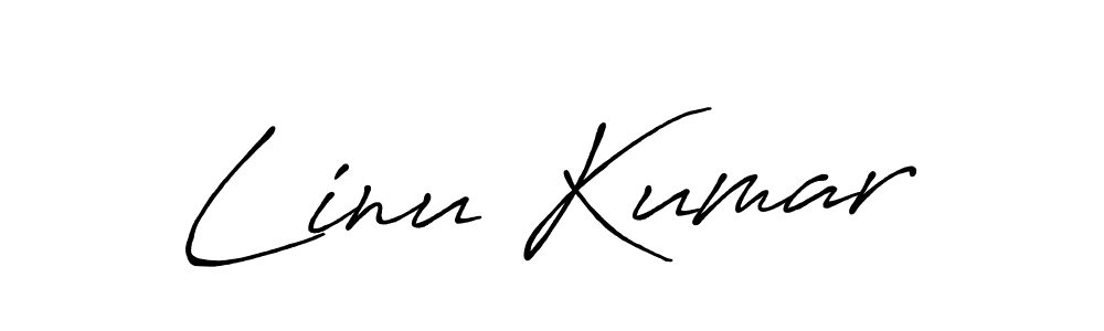 How to make Linu Kumar signature? Antro_Vectra_Bolder is a professional autograph style. Create handwritten signature for Linu Kumar name. Linu Kumar signature style 7 images and pictures png