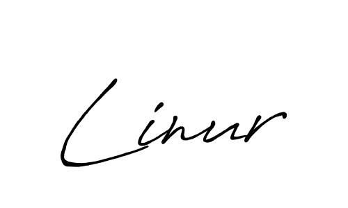 Make a beautiful signature design for name Linur. With this signature (Antro_Vectra_Bolder) style, you can create a handwritten signature for free. Linur signature style 7 images and pictures png