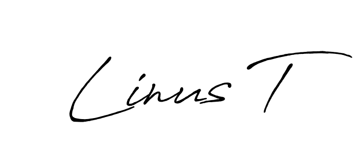 Create a beautiful signature design for name Linus T. With this signature (Antro_Vectra_Bolder) fonts, you can make a handwritten signature for free. Linus T signature style 7 images and pictures png
