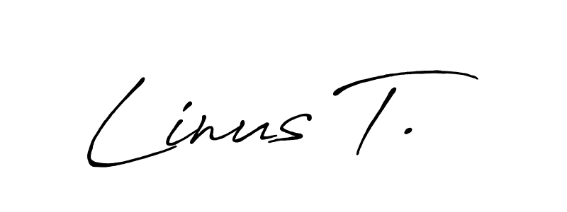 Linus T. stylish signature style. Best Handwritten Sign (Antro_Vectra_Bolder) for my name. Handwritten Signature Collection Ideas for my name Linus T.. Linus T. signature style 7 images and pictures png