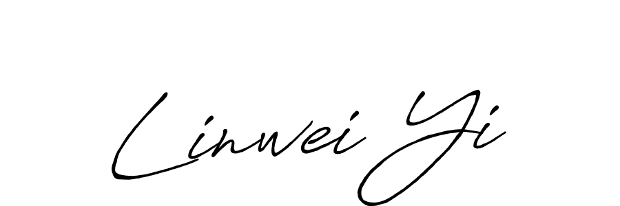 Design your own signature with our free online signature maker. With this signature software, you can create a handwritten (Antro_Vectra_Bolder) signature for name Linwei Yi. Linwei Yi signature style 7 images and pictures png