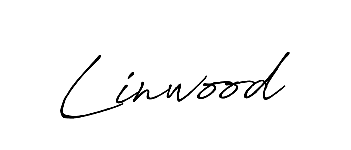 How to make Linwood name signature. Use Antro_Vectra_Bolder style for creating short signs online. This is the latest handwritten sign. Linwood signature style 7 images and pictures png