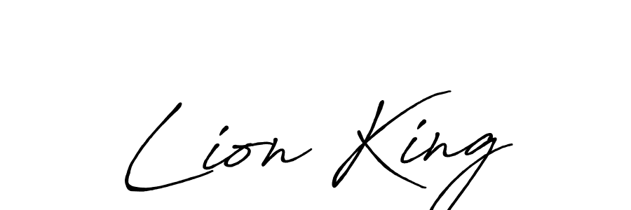 Also we have Lion King name is the best signature style. Create professional handwritten signature collection using Antro_Vectra_Bolder autograph style. Lion King signature style 7 images and pictures png