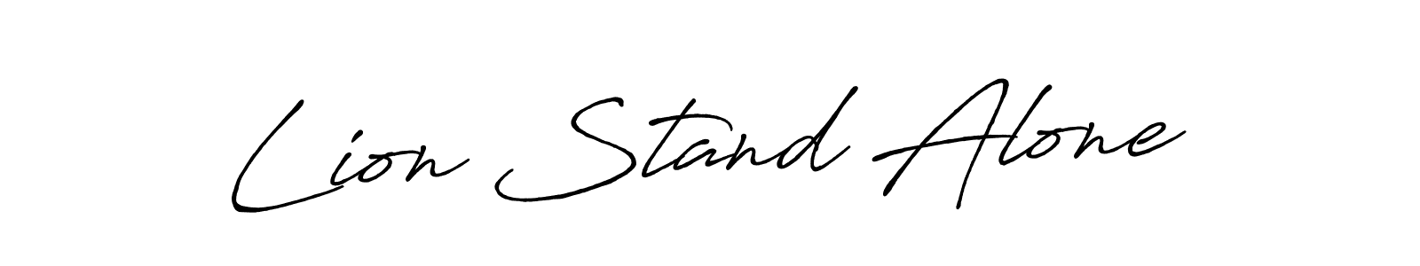 How to make Lion Stand Alone signature? Antro_Vectra_Bolder is a professional autograph style. Create handwritten signature for Lion Stand Alone name. Lion Stand Alone signature style 7 images and pictures png