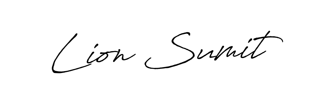 How to make Lion Sumit signature? Antro_Vectra_Bolder is a professional autograph style. Create handwritten signature for Lion Sumit name. Lion Sumit signature style 7 images and pictures png
