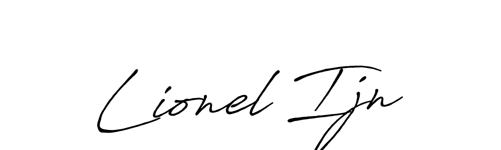 Create a beautiful signature design for name Lionel Ijn. With this signature (Antro_Vectra_Bolder) fonts, you can make a handwritten signature for free. Lionel Ijn signature style 7 images and pictures png