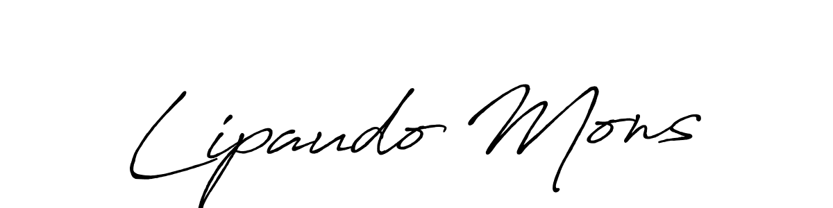 Also You can easily find your signature by using the search form. We will create Lipaudo Mons name handwritten signature images for you free of cost using Antro_Vectra_Bolder sign style. Lipaudo Mons signature style 7 images and pictures png