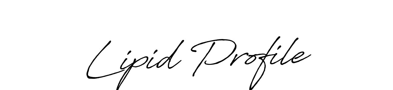 Create a beautiful signature design for name Lipid Profile. With this signature (Antro_Vectra_Bolder) fonts, you can make a handwritten signature for free. Lipid Profile signature style 7 images and pictures png
