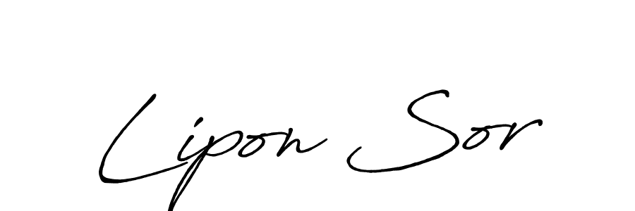 if you are searching for the best signature style for your name Lipon Sor. so please give up your signature search. here we have designed multiple signature styles  using Antro_Vectra_Bolder. Lipon Sor signature style 7 images and pictures png