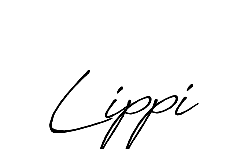 Use a signature maker to create a handwritten signature online. With this signature software, you can design (Antro_Vectra_Bolder) your own signature for name Lippi. Lippi signature style 7 images and pictures png