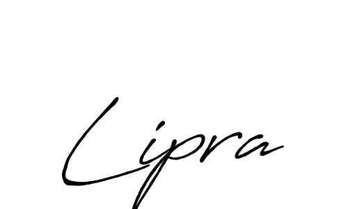 How to make Lipra name signature. Use Antro_Vectra_Bolder style for creating short signs online. This is the latest handwritten sign. Lipra signature style 7 images and pictures png