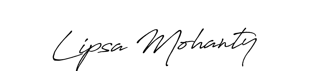 Create a beautiful signature design for name Lipsa Mohanty. With this signature (Antro_Vectra_Bolder) fonts, you can make a handwritten signature for free. Lipsa Mohanty signature style 7 images and pictures png