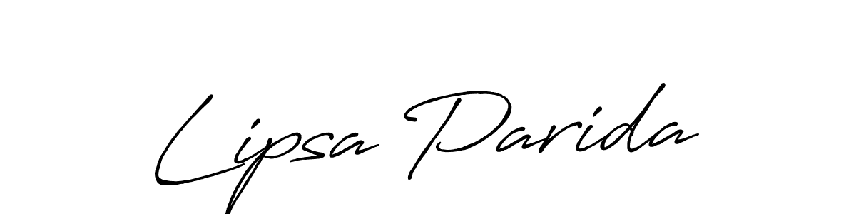 Make a beautiful signature design for name Lipsa Parida. With this signature (Antro_Vectra_Bolder) style, you can create a handwritten signature for free. Lipsa Parida signature style 7 images and pictures png