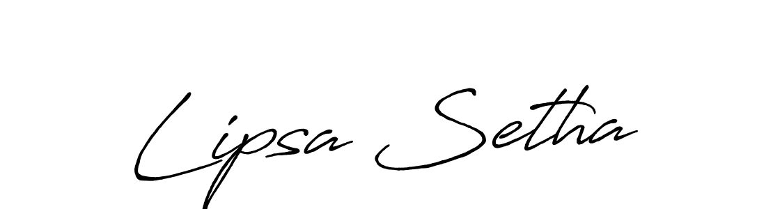 How to make Lipsa Setha name signature. Use Antro_Vectra_Bolder style for creating short signs online. This is the latest handwritten sign. Lipsa Setha signature style 7 images and pictures png