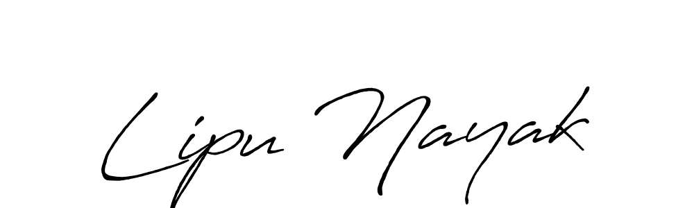 Also we have Lipu Nayak name is the best signature style. Create professional handwritten signature collection using Antro_Vectra_Bolder autograph style. Lipu Nayak signature style 7 images and pictures png