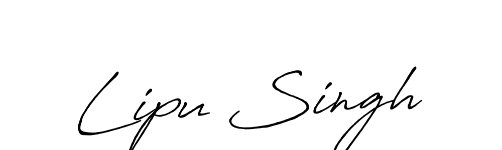 Make a beautiful signature design for name Lipu Singh. With this signature (Antro_Vectra_Bolder) style, you can create a handwritten signature for free. Lipu Singh signature style 7 images and pictures png